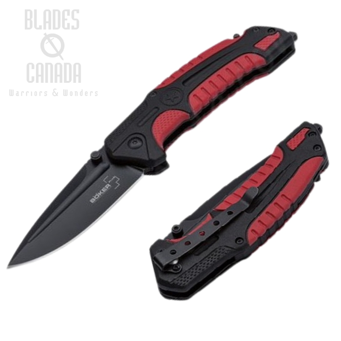 Boker Plus Savior I Folding Knife, 12C27 Sandvik, Belt Cutter, 01BO320