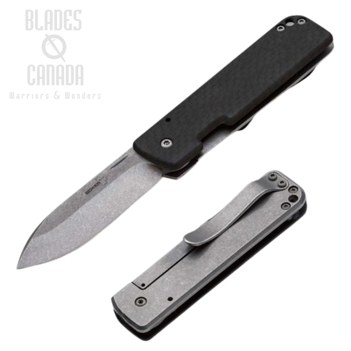 Boker Plus Lancer 42 Framelock Folding Knife, D2, Carbon Fiber, 01BO467