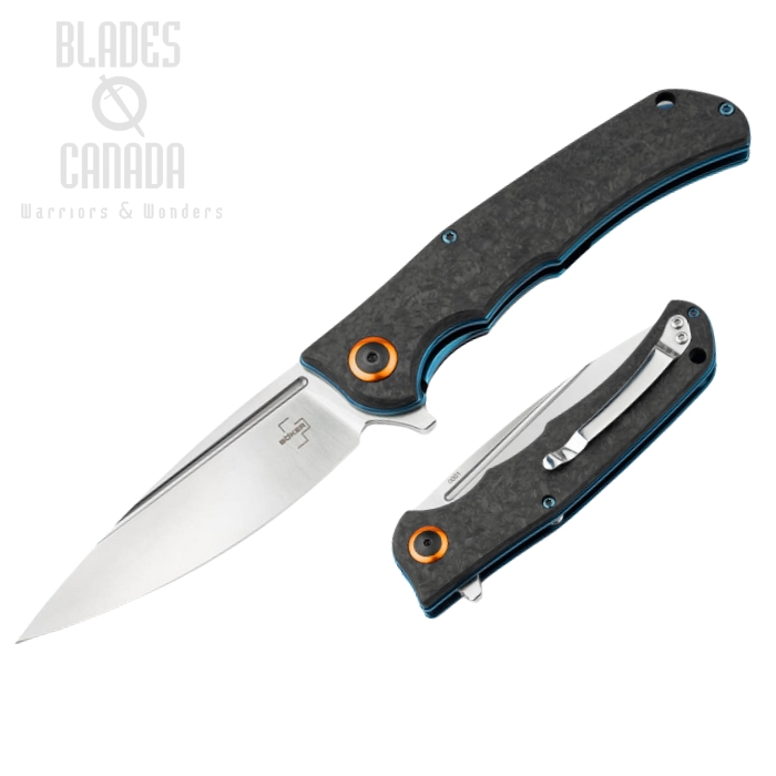 Boker Plus Nubilum Flipper Knife, D2, Carbon Fiber, 01BO492