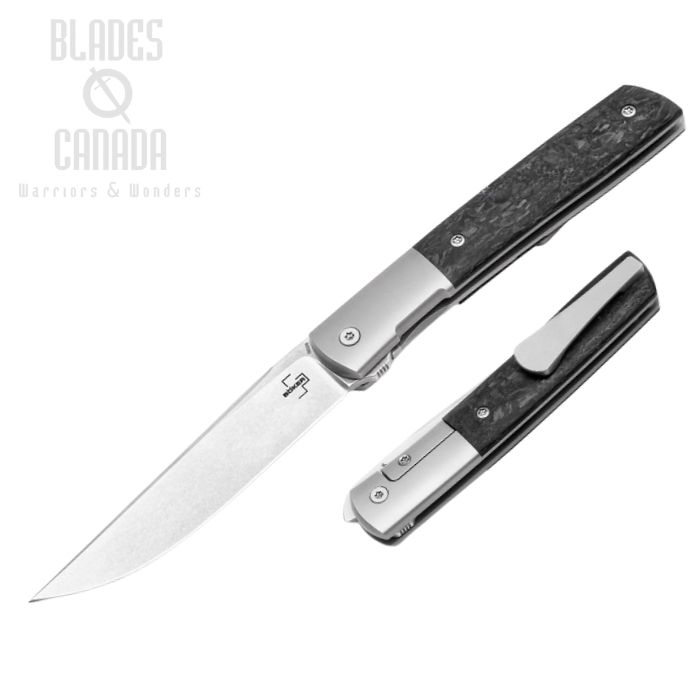Boker Plus Urban Trapper Flipper Framelock Knife, M390, Carbon Fiber/Ti, 01BO613