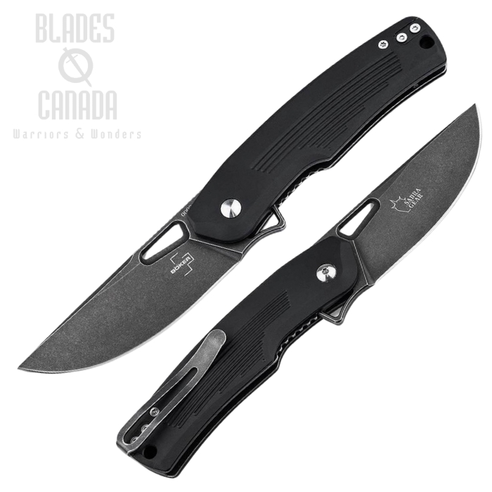Boker Plus Nahal Flipper Folding Knife, D2 Black, Aluminum Black, B-01BO628