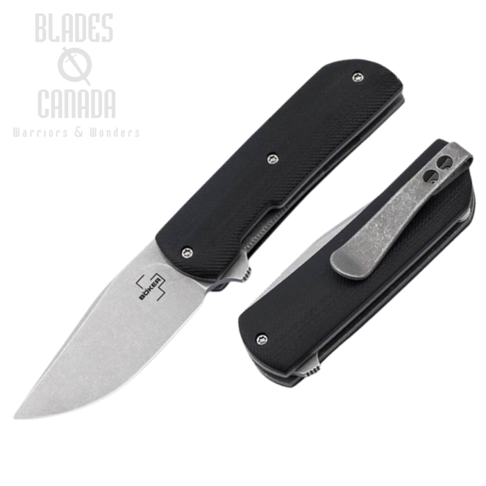 Boker Plus Urban Trapper Flipper Folding Knife, VG10, G10 Black, 01BO639