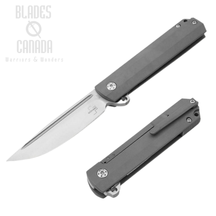 Boker Plus Cataclyst Flipper Framelock Knife, D2, Titanium, 01BO640