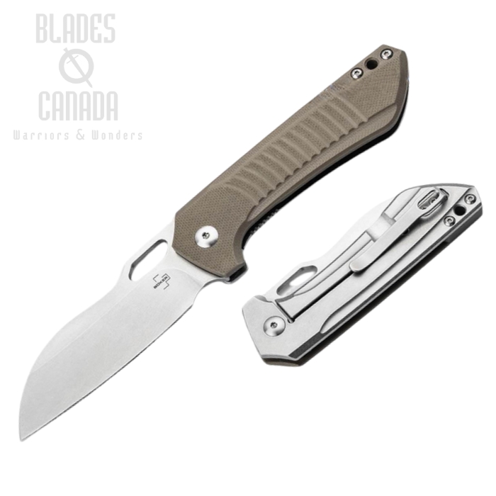 Boker Plus Framelock Folding Knife, Nitro-V, G10 Sandy Brown, 01BO693