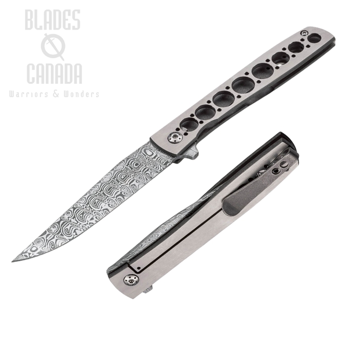 Boker Plus Urban Trapper Flipper Framelock Knife, Damasteel, Titanium, 01BO739DAM