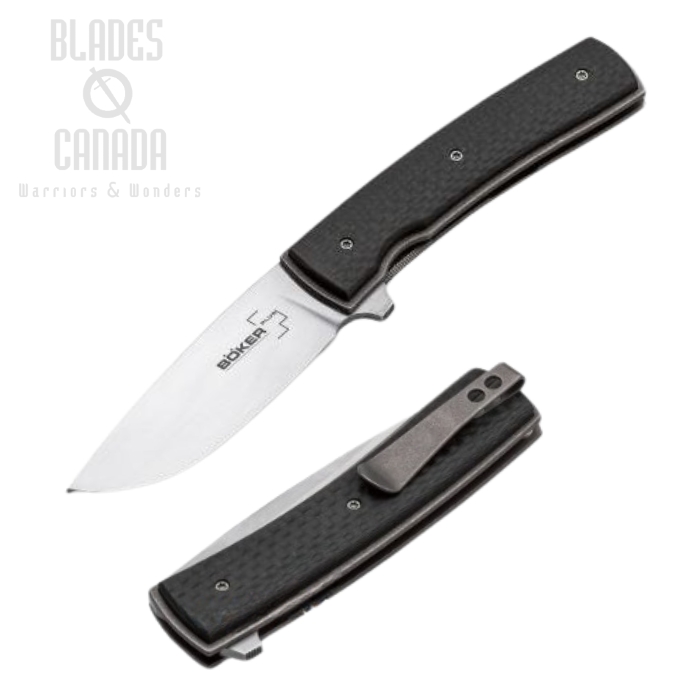 Boker Plus FR Flipper Folding Knife, VG10, Carbon Fiber, 01BO743