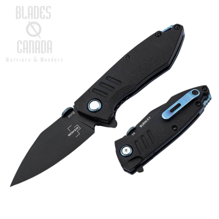 Boker Plus Bend Flipper Folding Knife, D2 Black, GFN Black, 01BO799