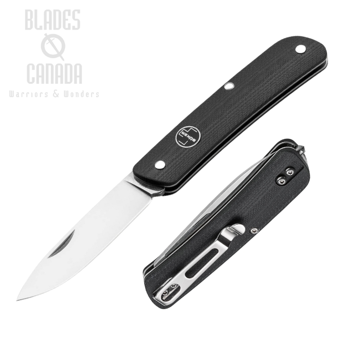 Boker Plus Tech-Tool City 1 Folding Knife, 12C27 Sandvik, G10 Black, Glass Breaker, 01BO801