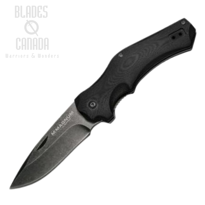 Boker Magnum Forward Folding Knife, 440, G10 Black, 01LG016