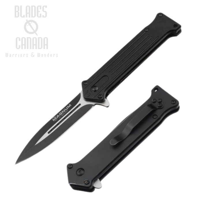 Boker Magnum Intricate Compact Flipper Folding Knife, Assisted Opening, 440A, 01LL322