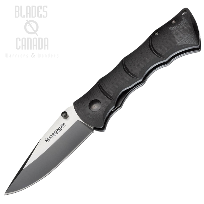 Boker Magnum Large Bamboo Folding Knife, 440, G10 Black, 01LL509