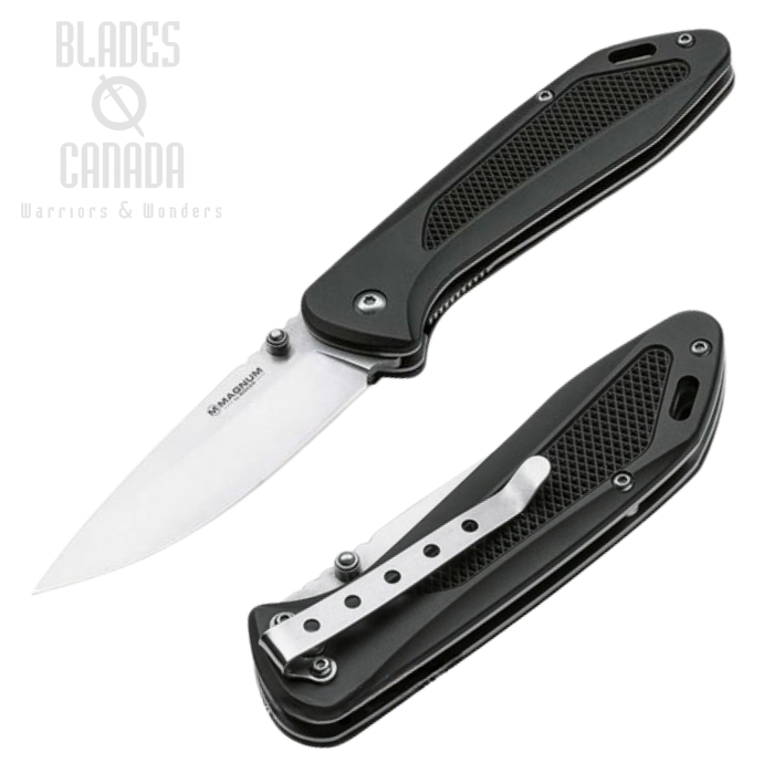 Boker Magunum Advance Checkering Folding Knife, 440C, Aluminum, 01RY302