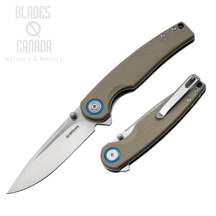 Boker Magnum Rekin Flipper Folding Knife, G10 Tan, 01SC007