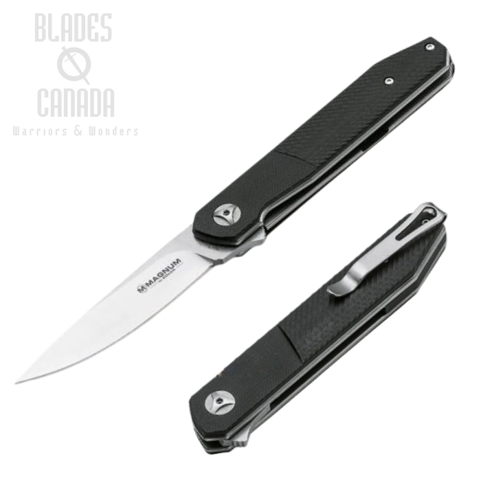 Boker Miyu Chiisai Flipper Folding Knife, 440A, G10 Black, 01SC061