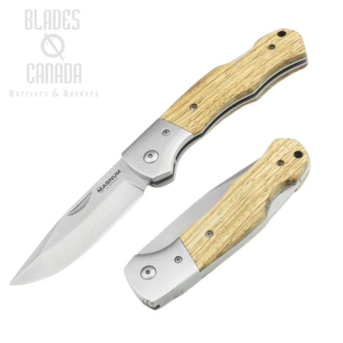 Boker Magnum Rustic Folding Knife, 440A, Stainless Steel, B-01SC075