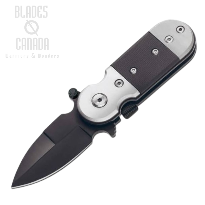 Boker Magnum Black Lightning Folding Knife, 440, G10 Black, 01SC148