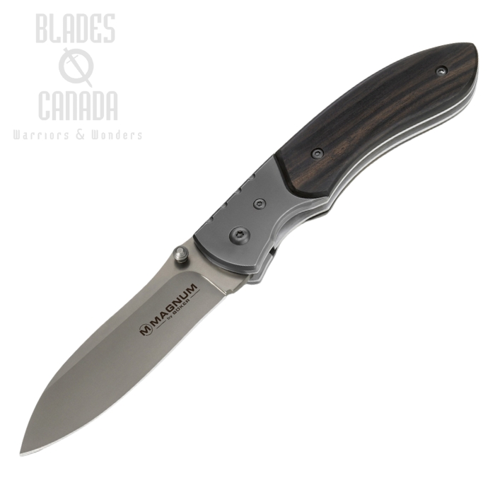Boker Magnum Modern Elegance Folding Knife, 440, Wood Handle, B-01SC474