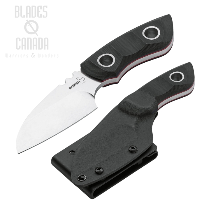 Boker Plus PryMate Pro Fixed Blade Knife, D2, G10 Black, Kydex Sheath, 02BO016