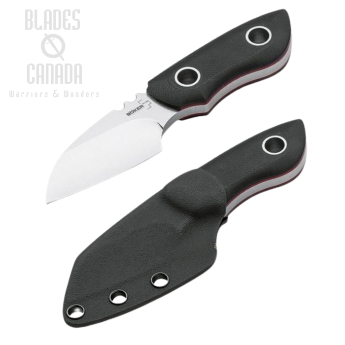 Boker Plus PryMini Pro Fixed Blade Knife, D2, G10 Black, Kydex Sheath, 02BO017