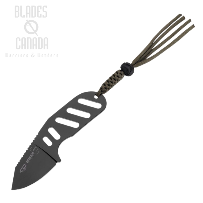 Boker Plus CLB Edit Fixed Blade Neck Knife, 440C, Stainless Handle, Hard Sheath, 02BO020