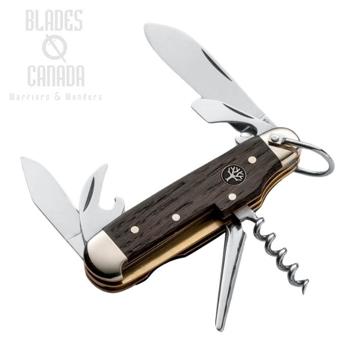 Boker Germany Camp Slipjoint Folding Knife, 4034 Steel, Smoked Oak, 110183