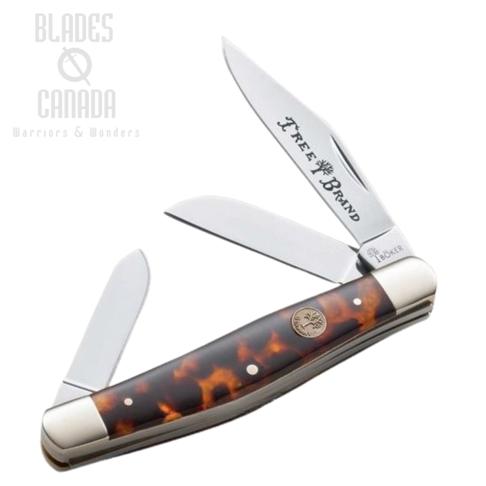 Boker Traditional Stockman Imitation Tortoise Slipjoint Folding Knife, High Carbon, 110726T
