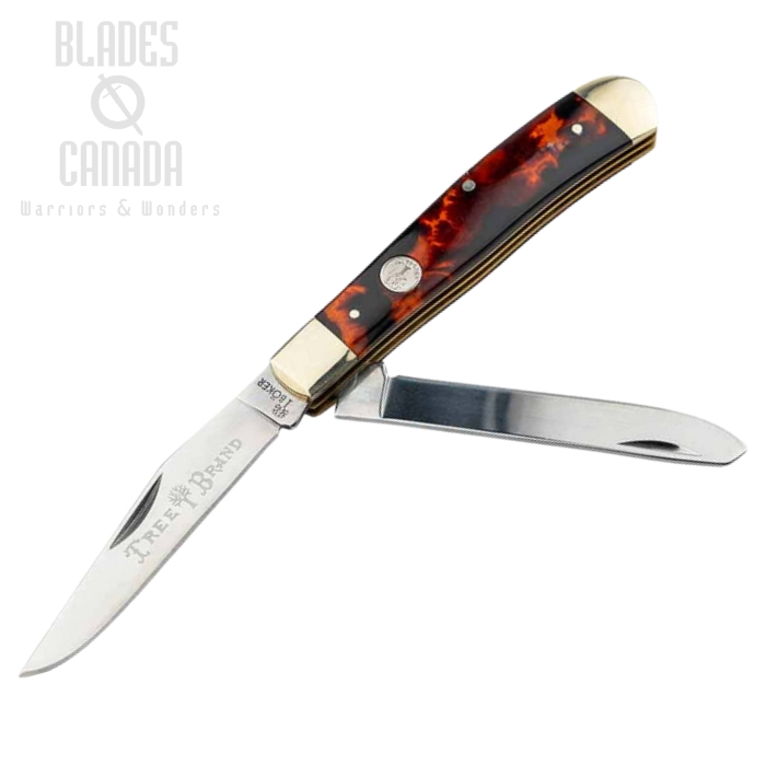 Boker Manufaktur Traditional Series 2.0 Trapper Folding Knife, D2, Tortoiseshell, 110810T