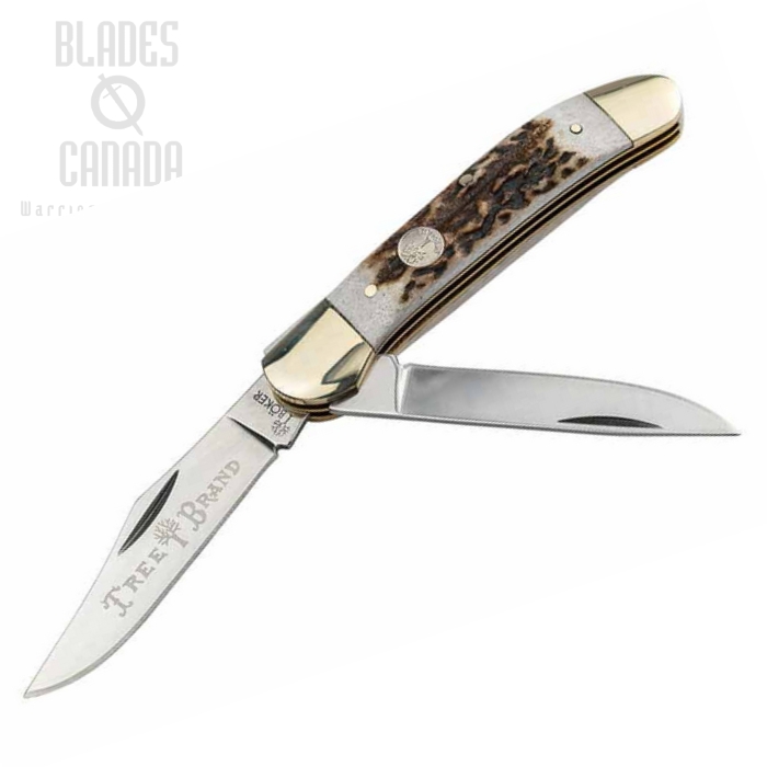 Boker Solingen Traditional Series 2.0 Slipjoint Folding Knife, D2, Copperhead Stag, 110823ST