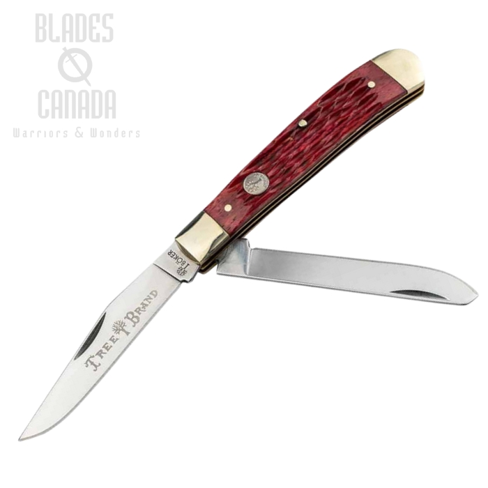 Boker Manufaktur Traditional Series 2.0 Trapper Folding Knife, D2, Bone Red, 110825