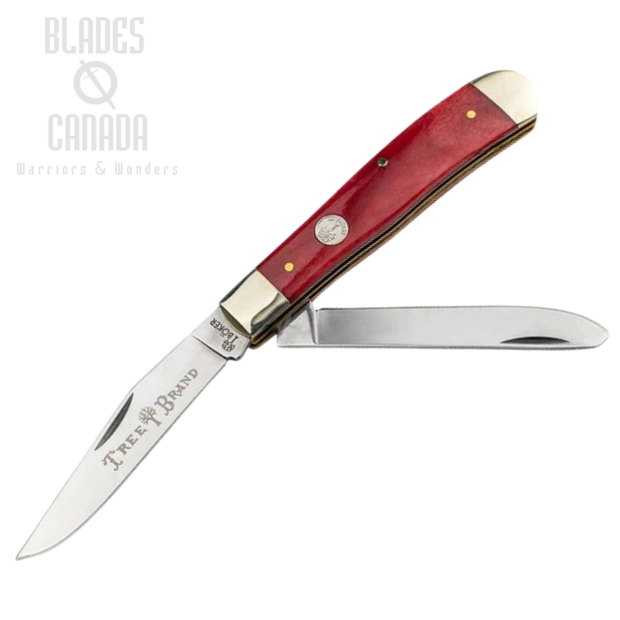 Boker Manufaktur Traditional Series 2.0 Trapper Folding Knife, D2, Bone Red, 110830