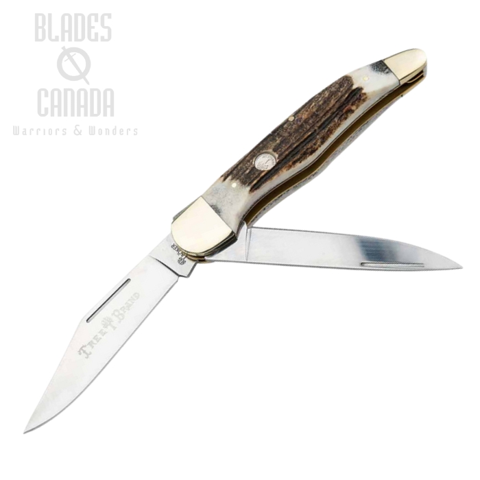 Boker Manufaktur Traditional Series 2.0 Slipjoint Folding Knife, D2, Stag, 110840ST