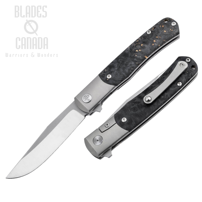 Boker Manufaktur TRPPR Flipper Framelock Knife, MagnaCut, Titanium/Wood, 112088