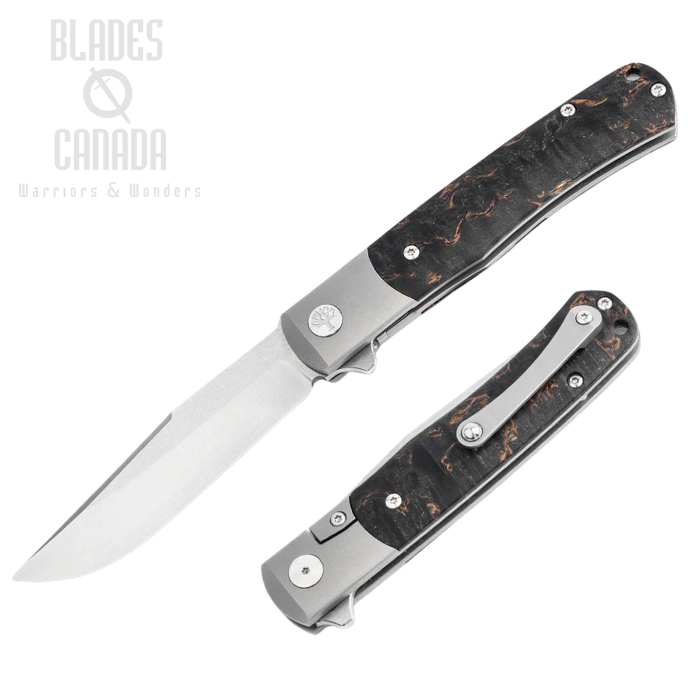 Boker Solingen TRPPR Flipper Framelock Knife, MagnaCut, Curly Birch Wood, 112098