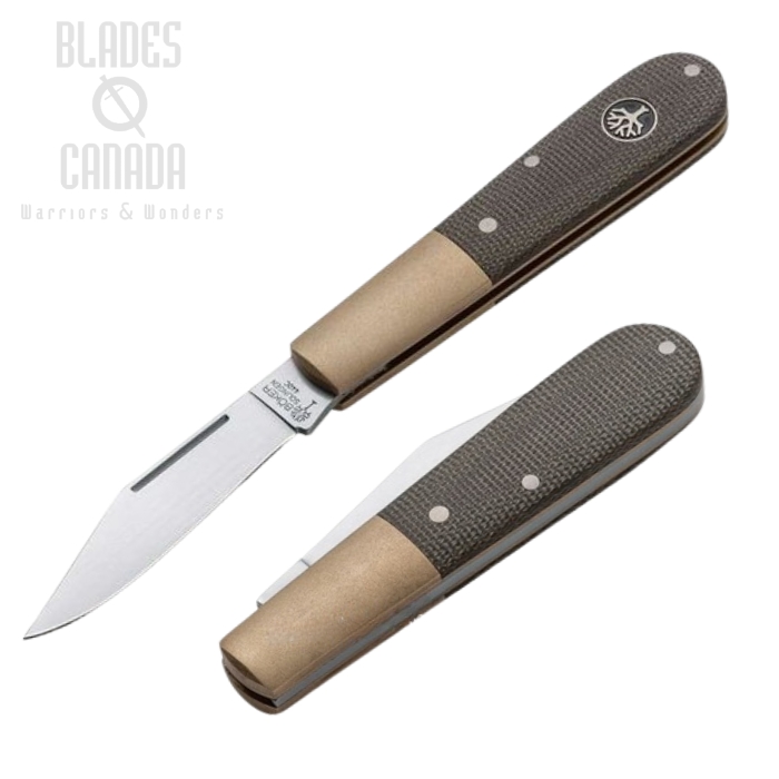Boker Germany Barlow Expedition Folding Knife, 440C, Brass/Micarta, 112941