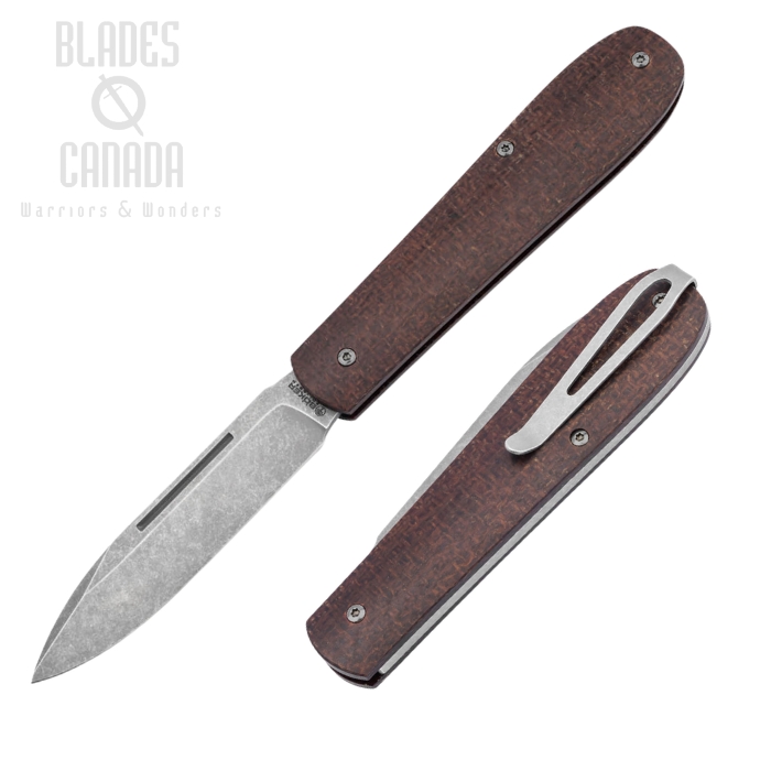 Boker Solingen Coffin Slipjoint Folding Knife, MagnaCut, Micarta Burlap, 112946 (image for) Boker Solingen Coffin Slipjoint Folding Knife, MagnaCut, Micarta Burlap, 112946
