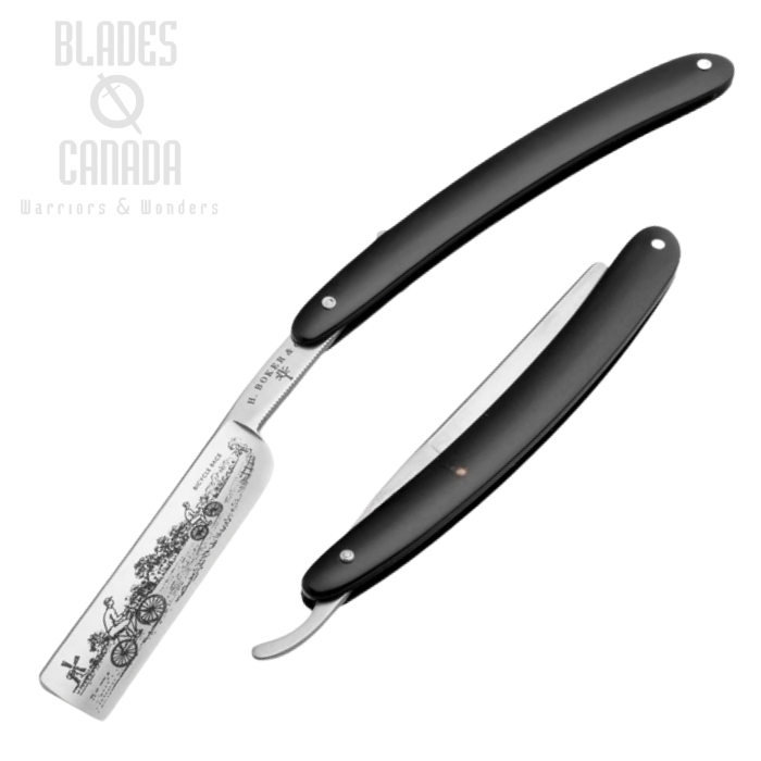 Boker Germany Bicycle Race Straight Razor, Carbon Steel, 140223