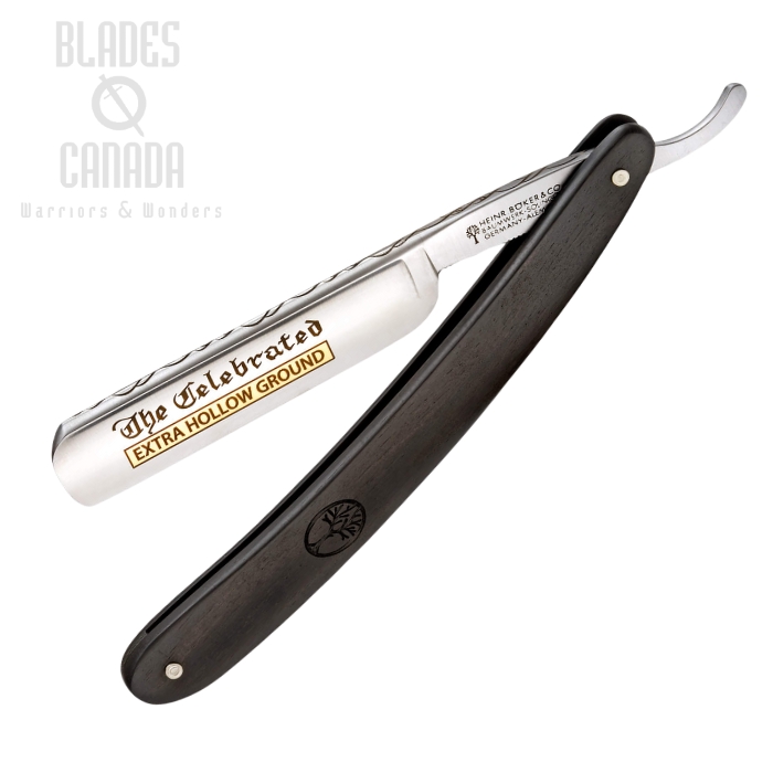 Boker Germany The Celebrated Razor, Carbon Steel, Ebony Handle, 140427