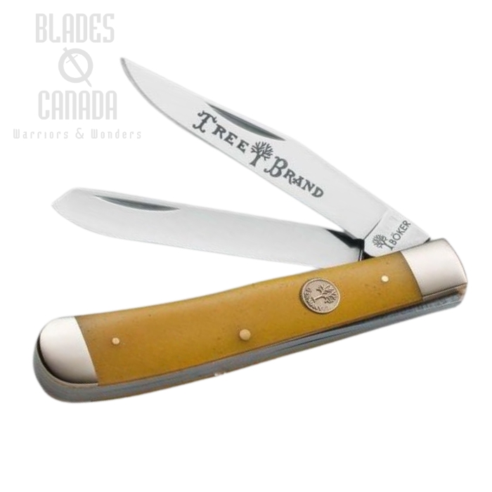Boker Traditional Trapper Slipjoint Knife, Stainless, Yellow Bone, 110731