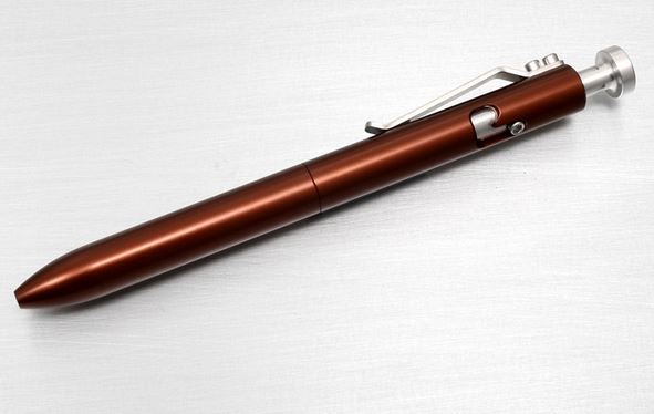 Karas Kustoms Bolt Pen Aluminum - Brown