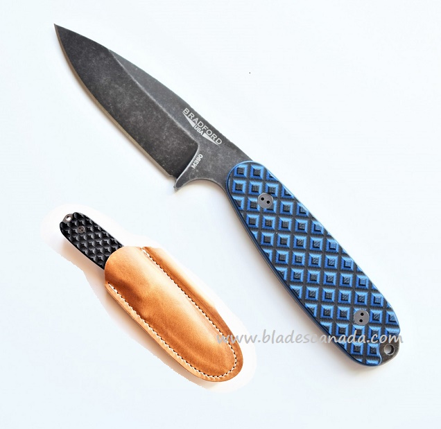 Bradford Guardian 3.5 Sabre Knife, M390 Nimbus, Black/Blue Textured G10, 3.5S-013N-M390