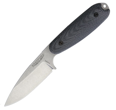 Bradford Guardian 3.5 Fixed Blade Knife, N690 Saber, 3D Canvas Micarta Black, BRAD35S101 - Click Image to Close