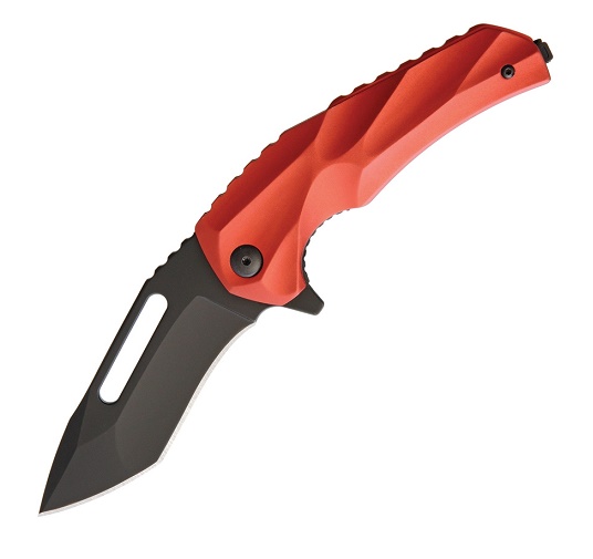 Brous Blades Reloader Flipper Folding Knife, D2 Black, Ltd. Edition Red, 176