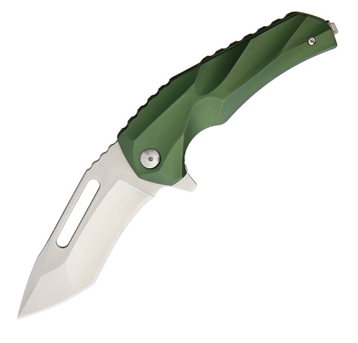 Brous Blades Reloader Flipper Folding Knife, D2 SW, Ltd. Edition Green, BRB186 - Click Image to Close