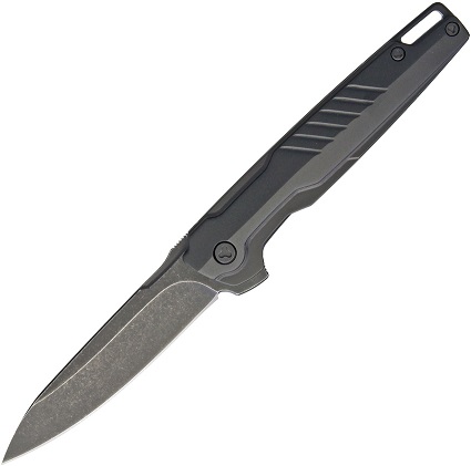 Brous Blades Icon Flipper Folding Knife, D2 Black, Aluminum Black, 239