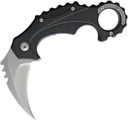 Brous Blades Enforcer Karambit Flipper Folder, D2 SW, Black Handle, M001S