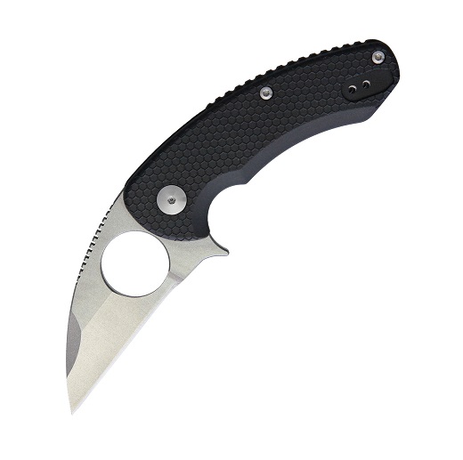 Brous Blades Silent Soldier Flipper Folding Knife, D2 SW, Black Handle, M002S