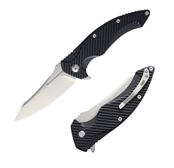 Brous Blades T4 Flipper Folding Knife, D2 SW, Black Handle, M004S - Click Image to Close