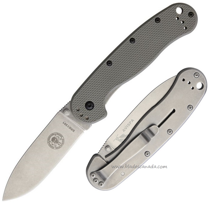 ESEE Avispa Framelock Folding Knife, AUS 8, GFN Foliage/Stainless, BRK1301FG - Click Image to Close