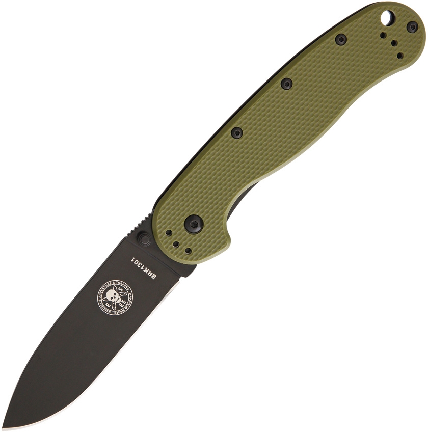 ESEE Avispa Framelock Folding Knife, D2 Steel, GFN OD Green/Stainless, BRK1302ODB