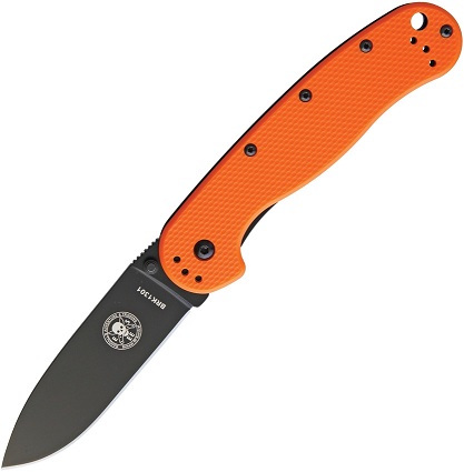 ESEE Avispa Framelock Folding Knife, AUS 8, GFN Orange/Stainless, BRK1301ORB
